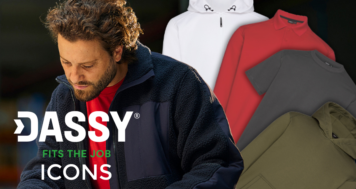 DASSY Icons werkkleding kopen | Duurzame werkbroeken & kleding | Maveco