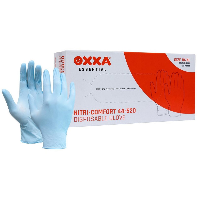 HANDSCHOENEN OXXA NITRIL WW 44-520  BLAUW 100 ST