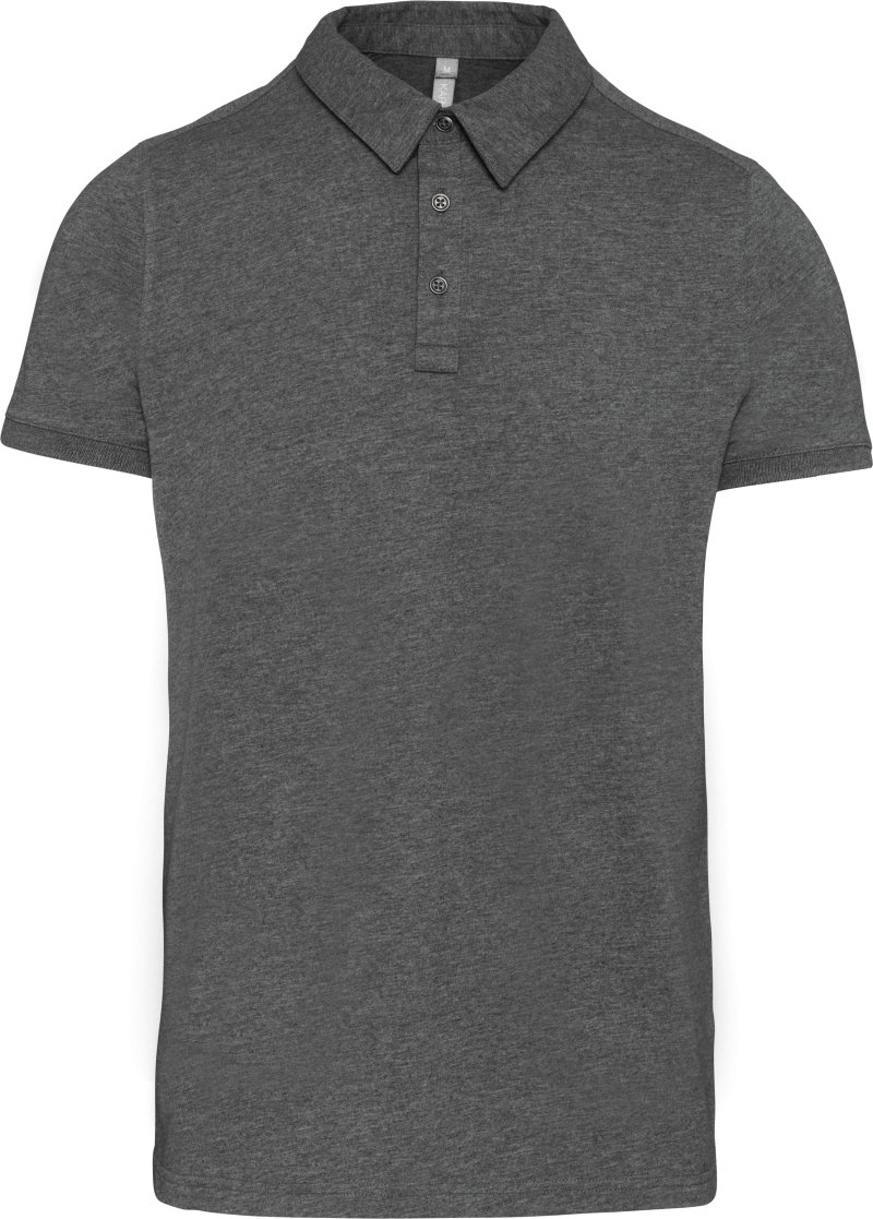Short sleeved jersey polo shirt