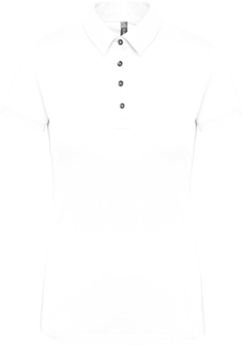 Short sleeved jersey polo shirt