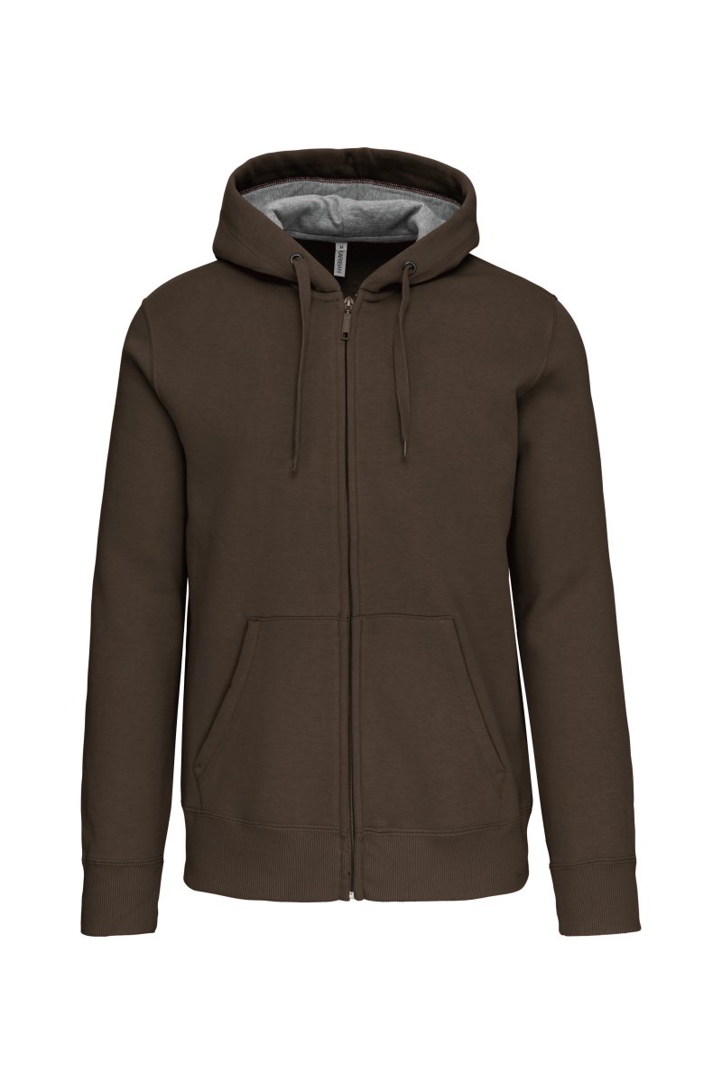 Full zip hooded sweatshirt K444 360 gr