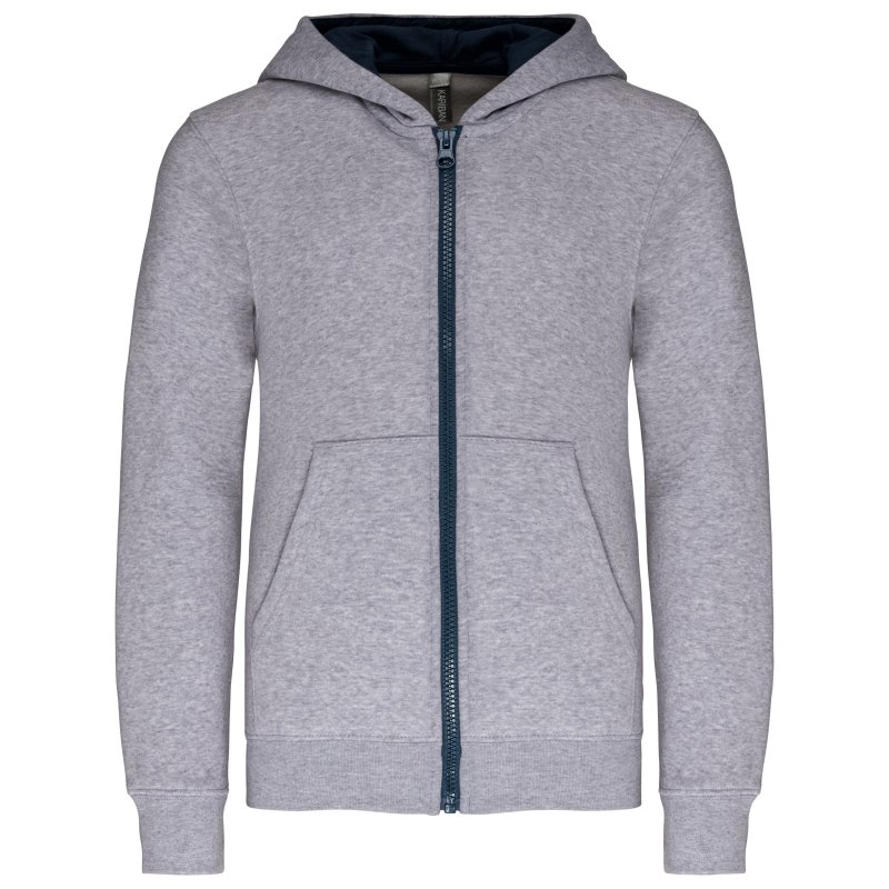Kids’ full zip hooded sweatshirt K486