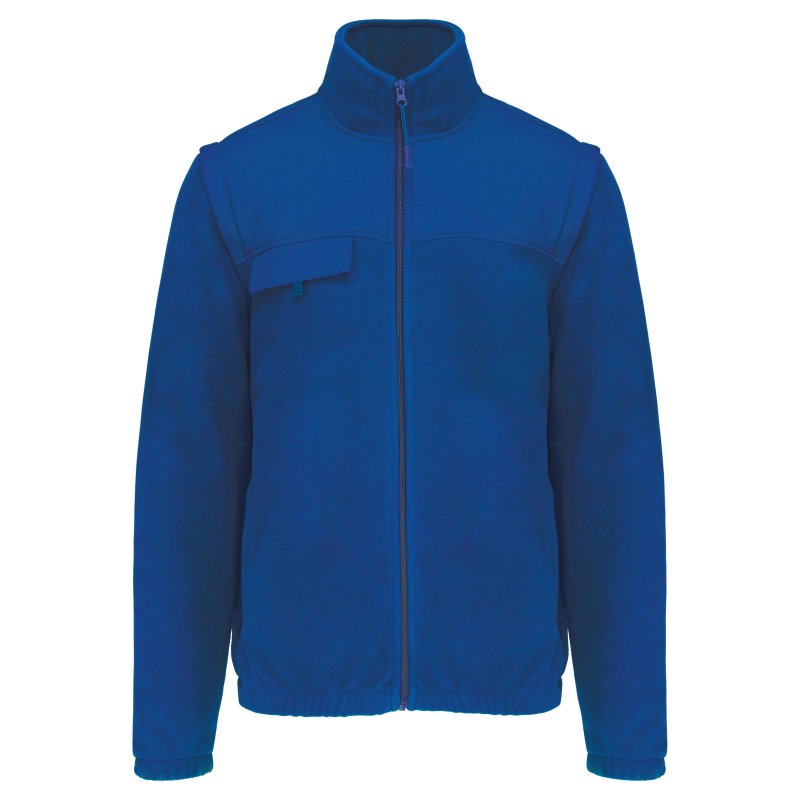 Fleece jacket with removable sleeves