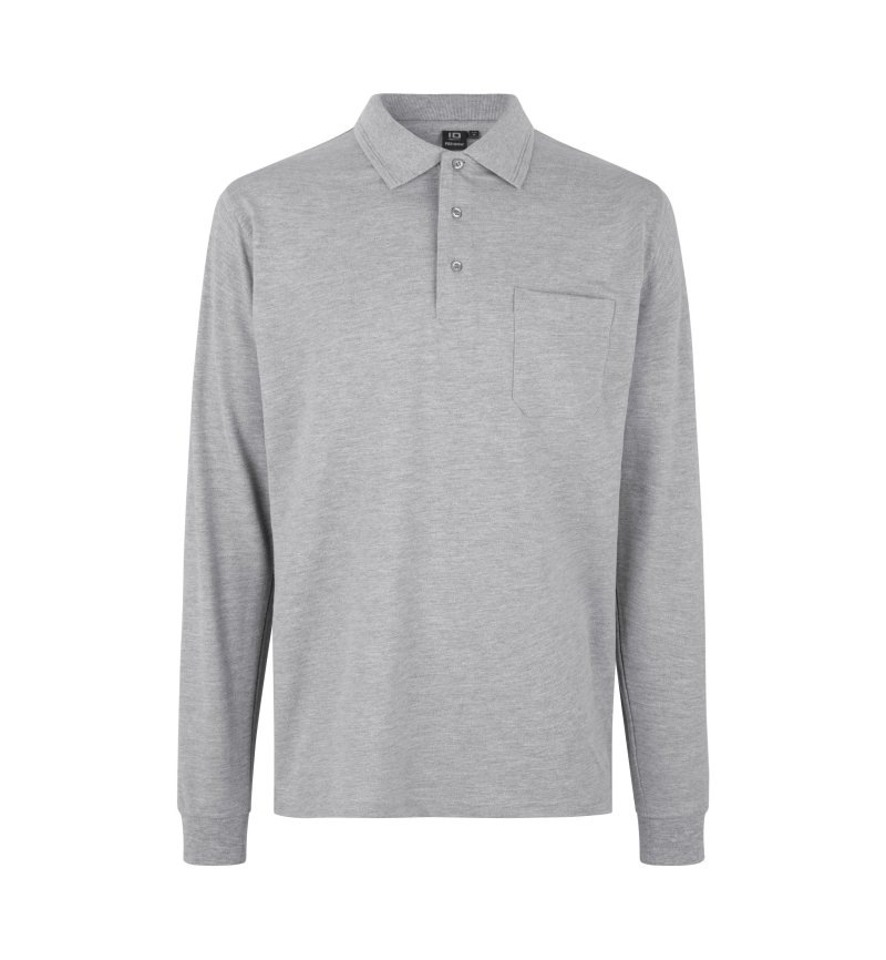 PRO Wear polo shirt | long-sleeve Kleuren grey melange