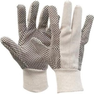 HANDSCHOENEN KATOEN POLKA-DOT (CAT 1) 12 PAAR