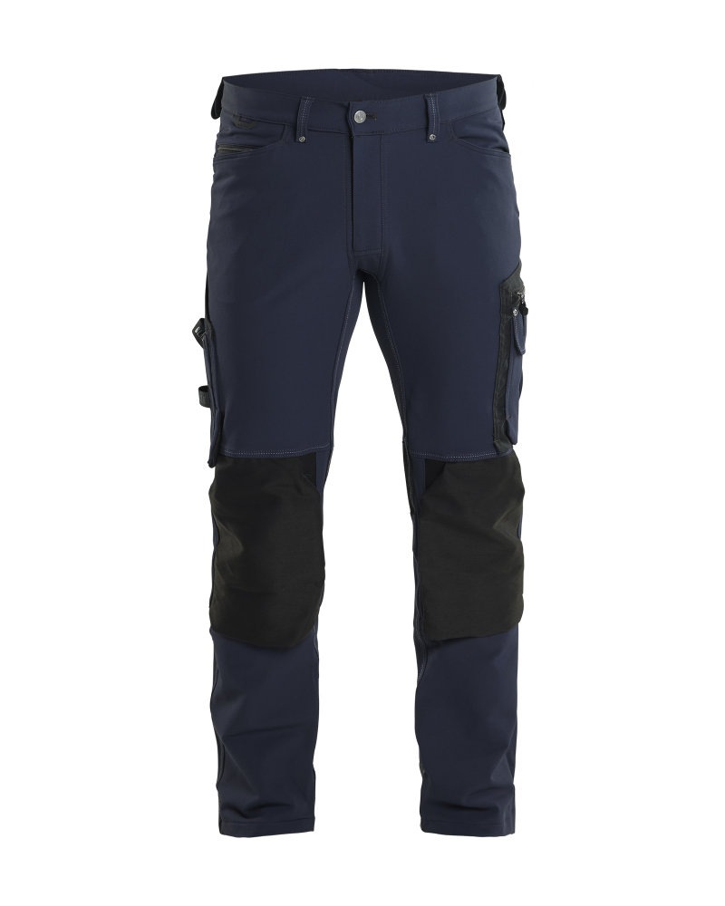 Werkbroek 4-weg stretch X1900 zonder spijkerzakken Kleuren donker marineblauw/zwart