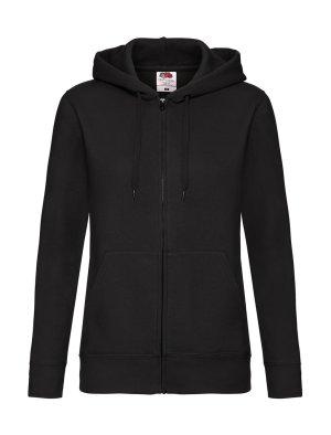 Lady-Fit Hooded Sweat Jacket Kleur BLACK