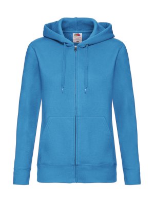 Lady-Fit Hooded Sweat Jacket Kleur AZURE BLUE