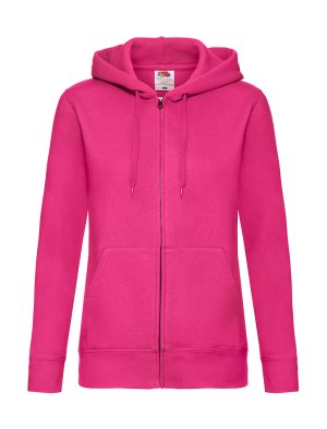Lady-Fit Hooded Sweat Jacket Kleur FUCHSIA