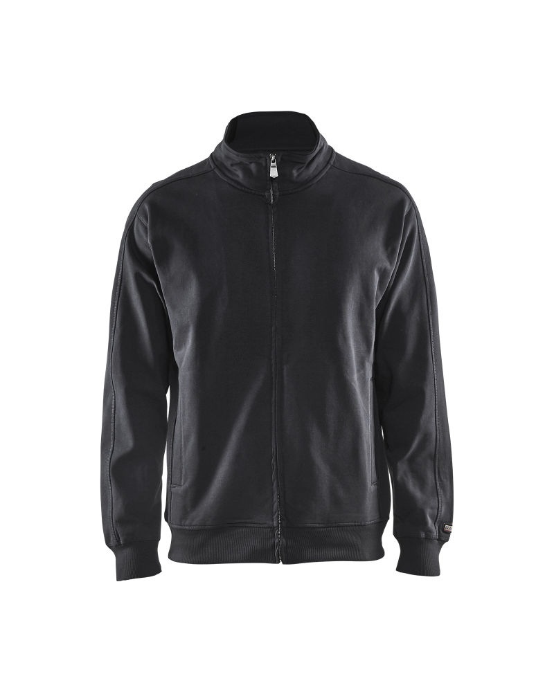 Sweatshirt lange rits Kleuren zwart