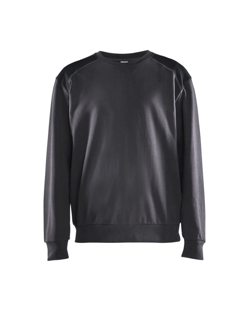 Sweatshirt bi-colour Kleuren medium grijs/zwart
