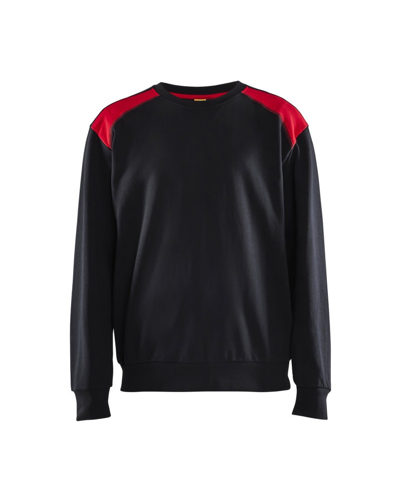 Sweatshirt bi-colour Kleuren zwart/rood