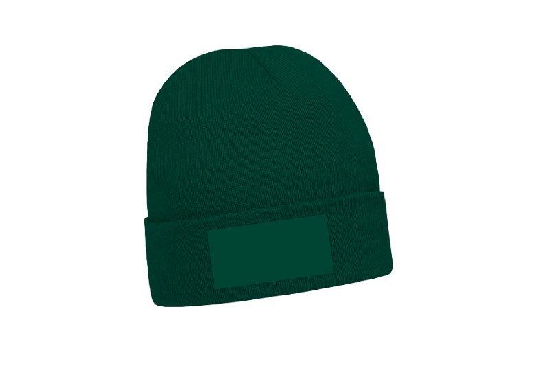 MUTS HEADWEAR 4243B  BEANIE ACRYL MET DRUKVLAK Kleur BOTTLE GREEN