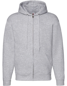 Premium Hooded Sweat-Jacket Kleur_W Heather Grey