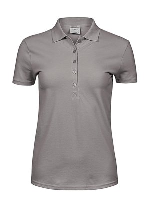 Ladies Luxury Stretch Polo Kleur STONE