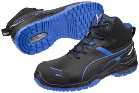 PUMA Krypton Mid Blue S3S ESD leder Kleuren zwart/blauw