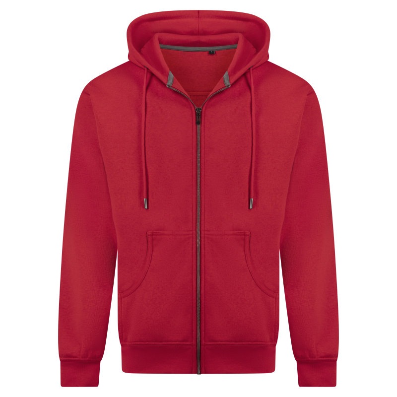 Hooded jacket sweater Justin 70/30  Kleuren red