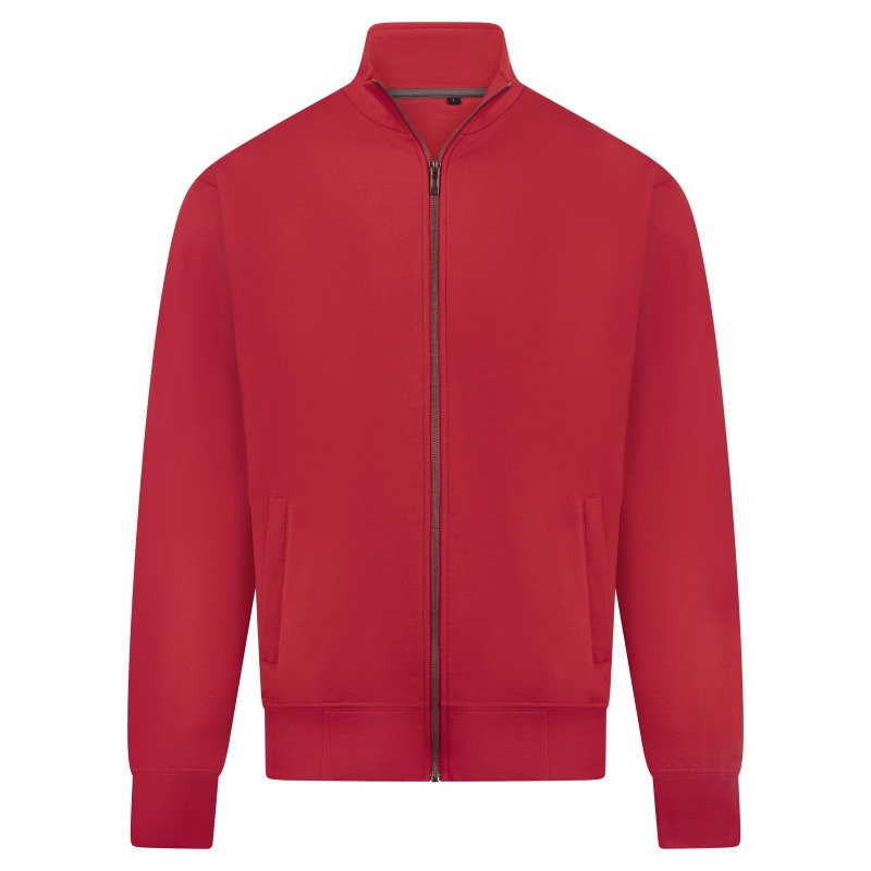 Sweater jacket 80/20 NOAH full zip 60° wasbaar Kleuren red