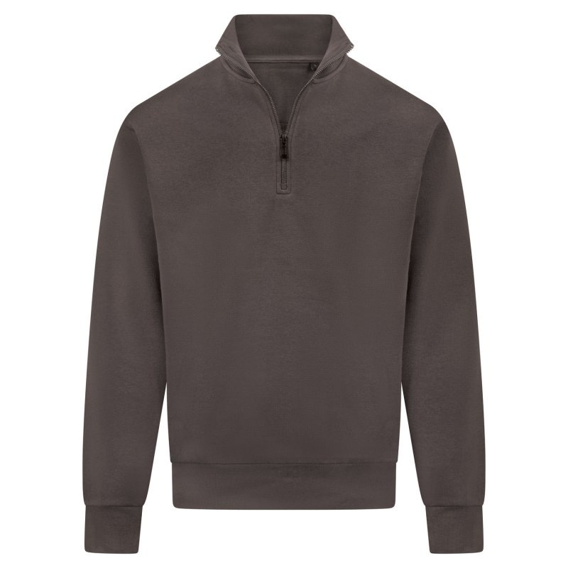 Zipneck sweater half zip 70/30 MASON Kleuren grey