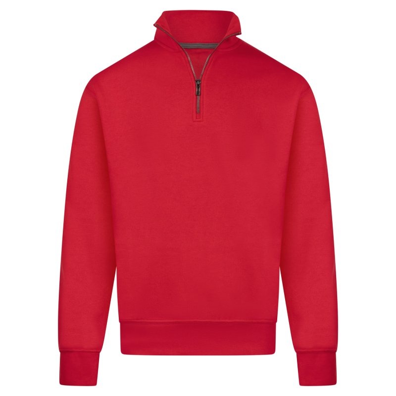 Zipneck sweater half zip 70/30 MASON Kleuren red