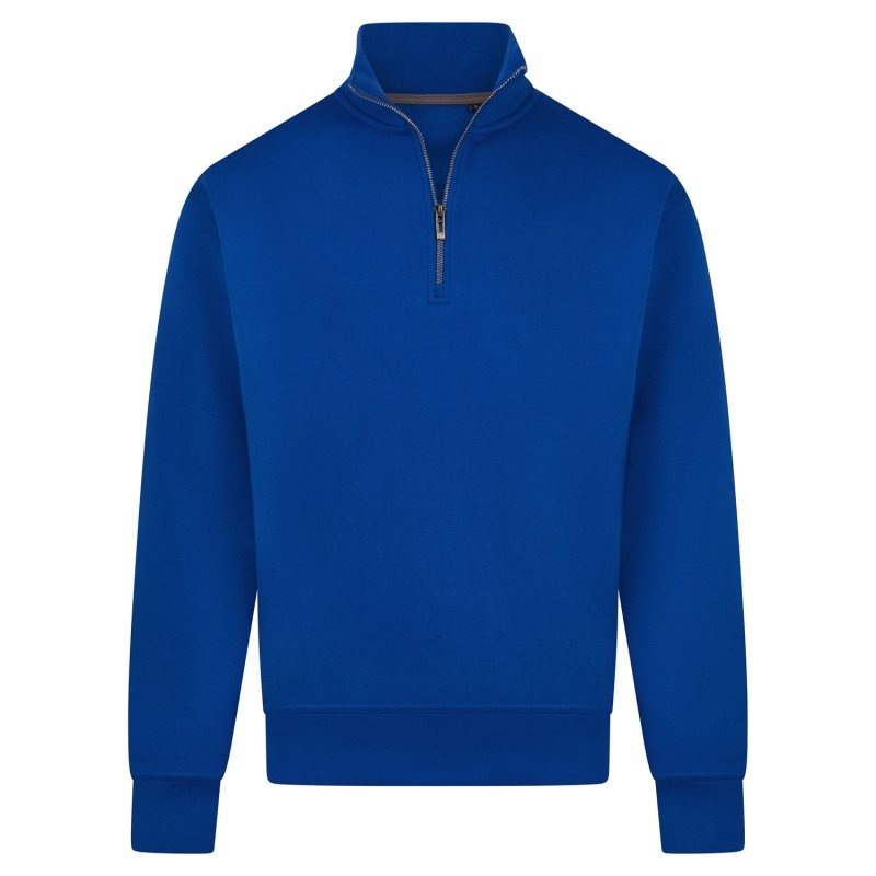 Zipneck sweater half zip 70/30 MASON Kleuren royal blue