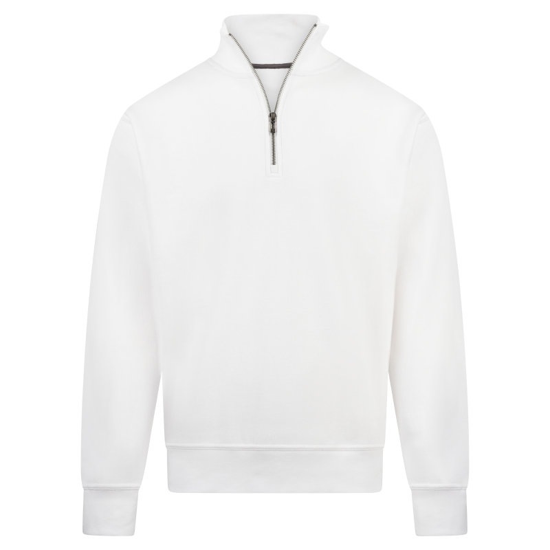 Zipneck sweater half zip 70/30 MASON Kleuren white
