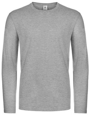 T-Shirt #E190 Long Sleeve / Unisex Kleur_W Sport Grey (Heather)