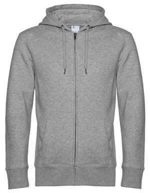 KING sweater Zipped Hoody Jacket Kleur_W Heather Grey