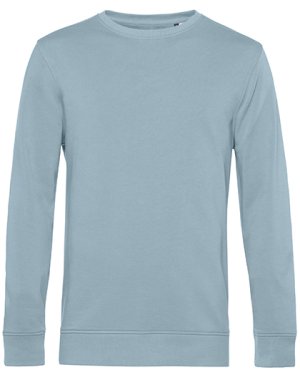 Organic Crew Neck Sweat Kleur_W Blue Fog