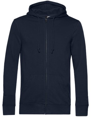 Organic Zipped Hood Jacket Kleur_W Navy Blue