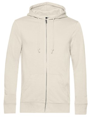 Organic Zipped Hood Jacket Kleur_W Off White