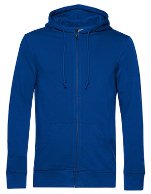 Organic Zipped Hood Jacket Kleur_W Royal Blue