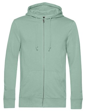 Organic Zipped Hood Jacket Kleur_W Sage