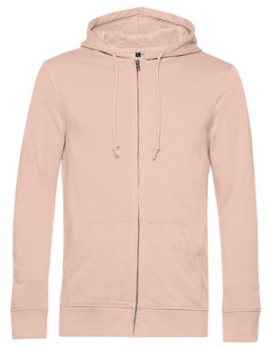 Organic Zipped Hood Jacket Kleur_W Soft Rose