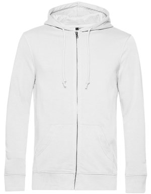 Organic Zipped Hood Jacket Kleur_W White