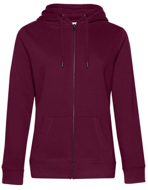QUEEN Zipped Hood Jacket /Women Kleur_W Dark Cherry
