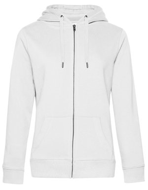 QUEEN Zipped Hood Jacket /Women Kleur_W White