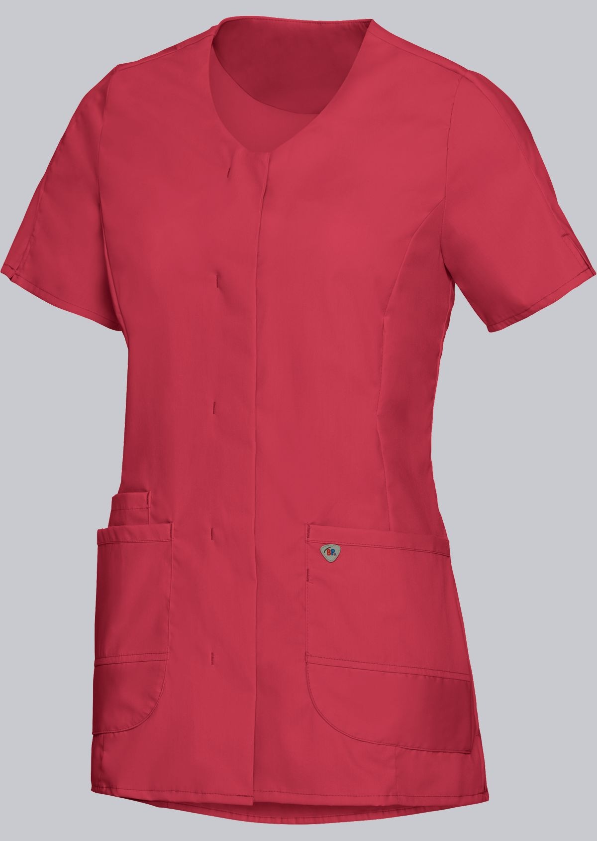 BP Korte damesschort 1764 V-hals stretch Kleuren coral