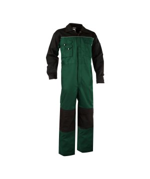 images/productimages/small/cannes_two-tone-overall-with-knee-pockets_bottle-green-black_front.jpg
