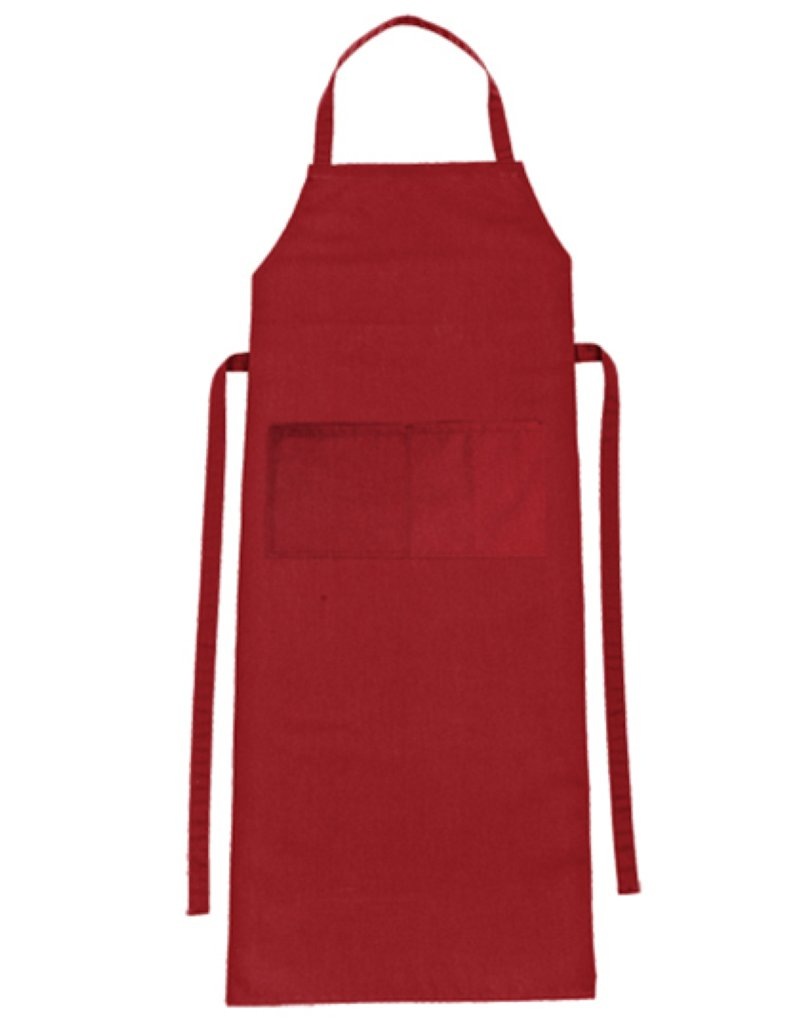 Voorbindschort Bib Apron Verona Classic Bag 90 x 75 cm Kleuren regency red