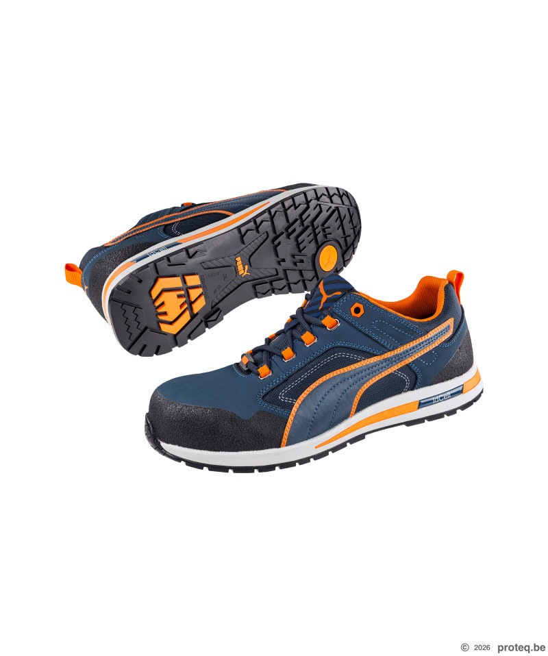 Veiligheidsschoen S3S EN ISO 20345:2022 FO HRO SR Kleuren blauw/oranje