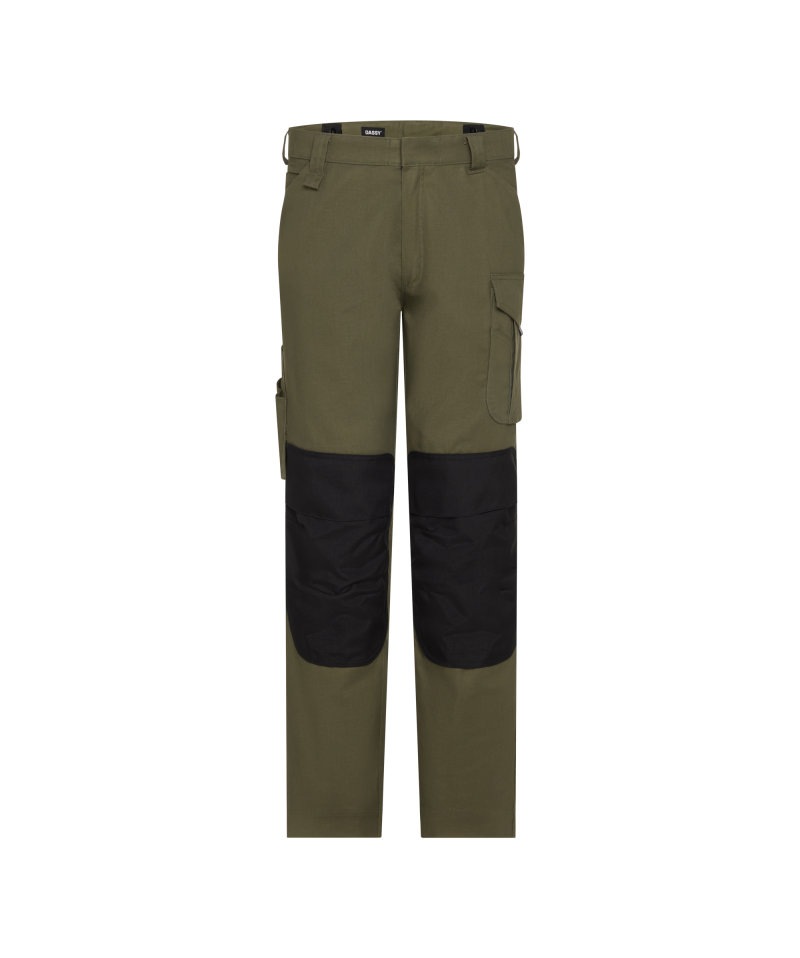 Ando Werkbroek met kniezakken Kleuren kakigroen/zwart