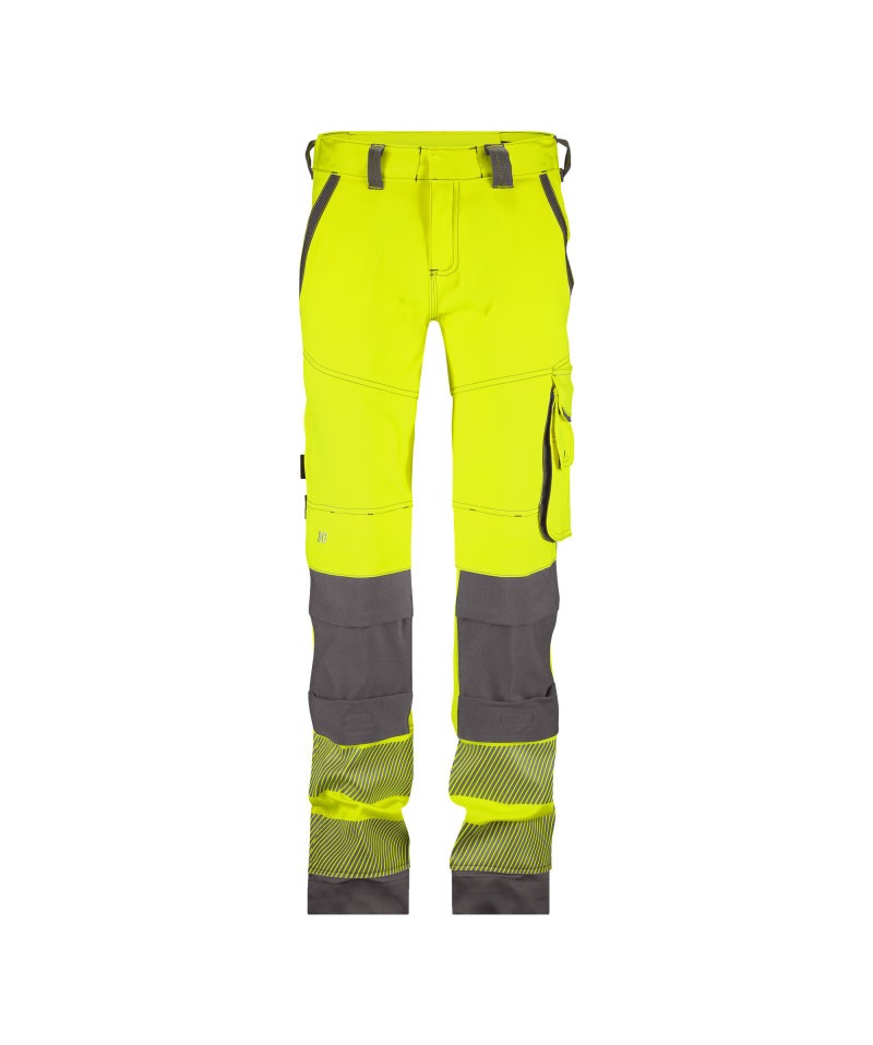 Aruba Women Stretch hogezichtbaarheidsbroek met kn Kleur_Afbeeldingen FLUOGEEL/CEMENTGRIJS