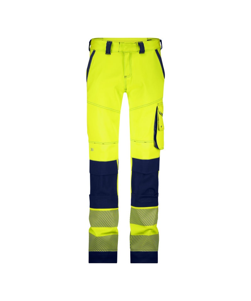 Aruba Women Stretch hogezichtbaarheidsbroek met kn Kleur_Afbeeldingen FLUOGEEL/MARINEBLAUW