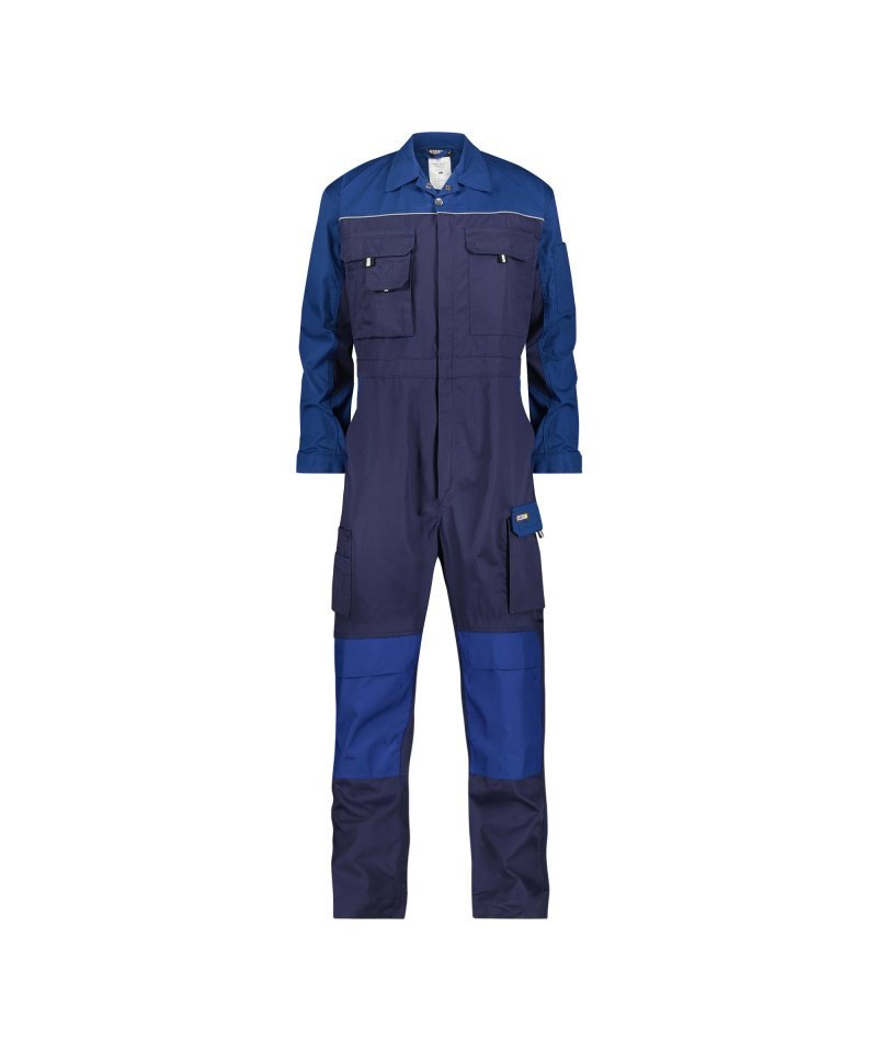 Cannes Tweekleurige overall met kniezakken Kleur_Afbeeldingen MARINEBLAUW/KORENBLAUW