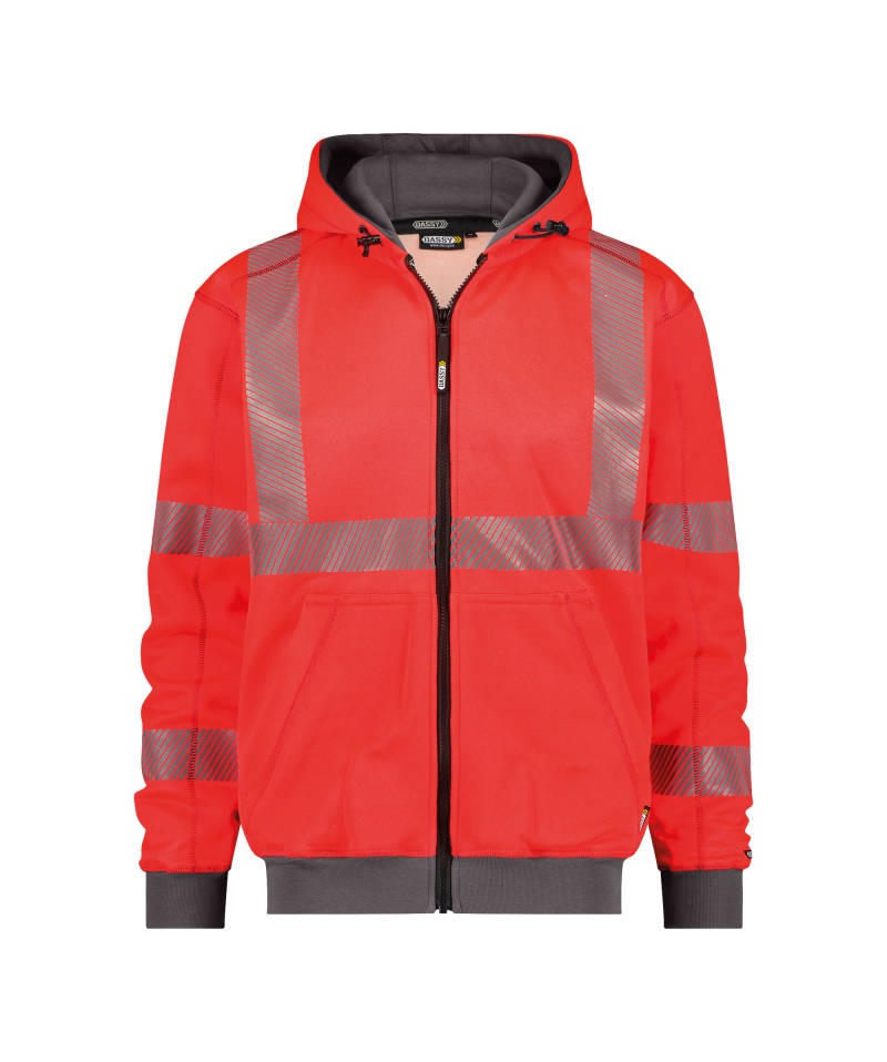 Evans  Hoge zichtbaarheidshoodie Kleuren fluorood/cementgrijs