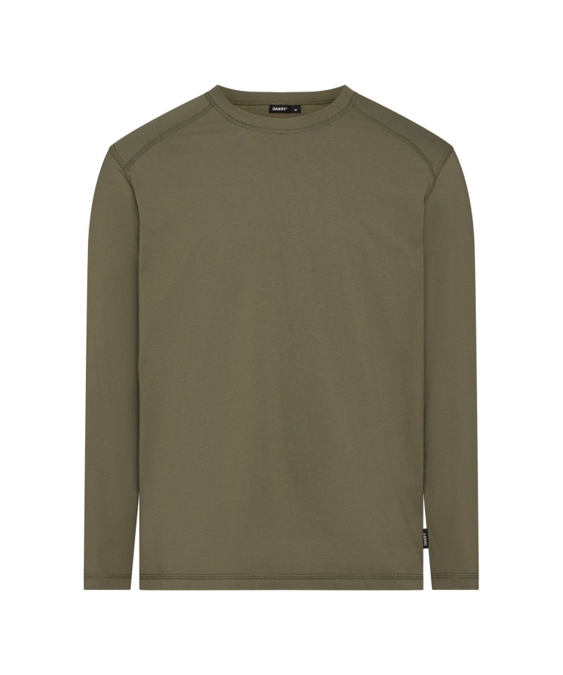 FUND T-shirt met lange mouwen Kleuren kakigroen