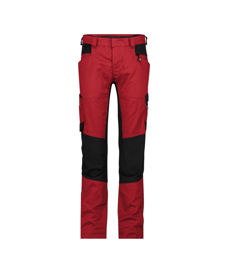 Helix Next Women Werkbroek met stretch voor dames Kleur_Afbeeldingen ROOD/ZWART