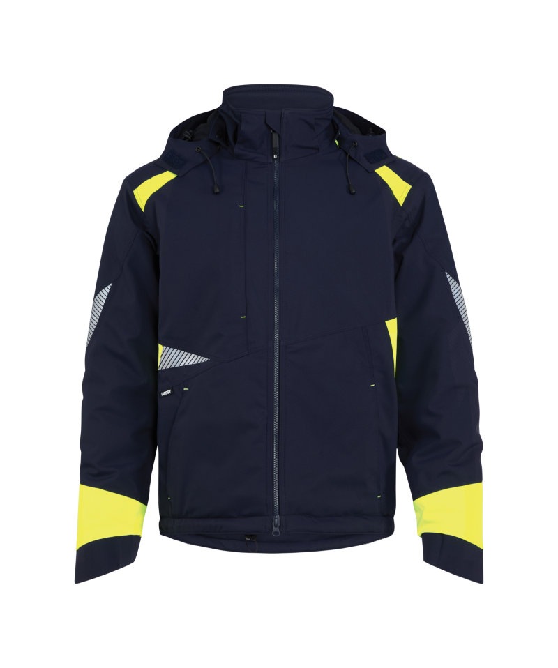 Winterjas DASSY Logix ITAQUI softshell Kleuren nachtblauw/fluogeel