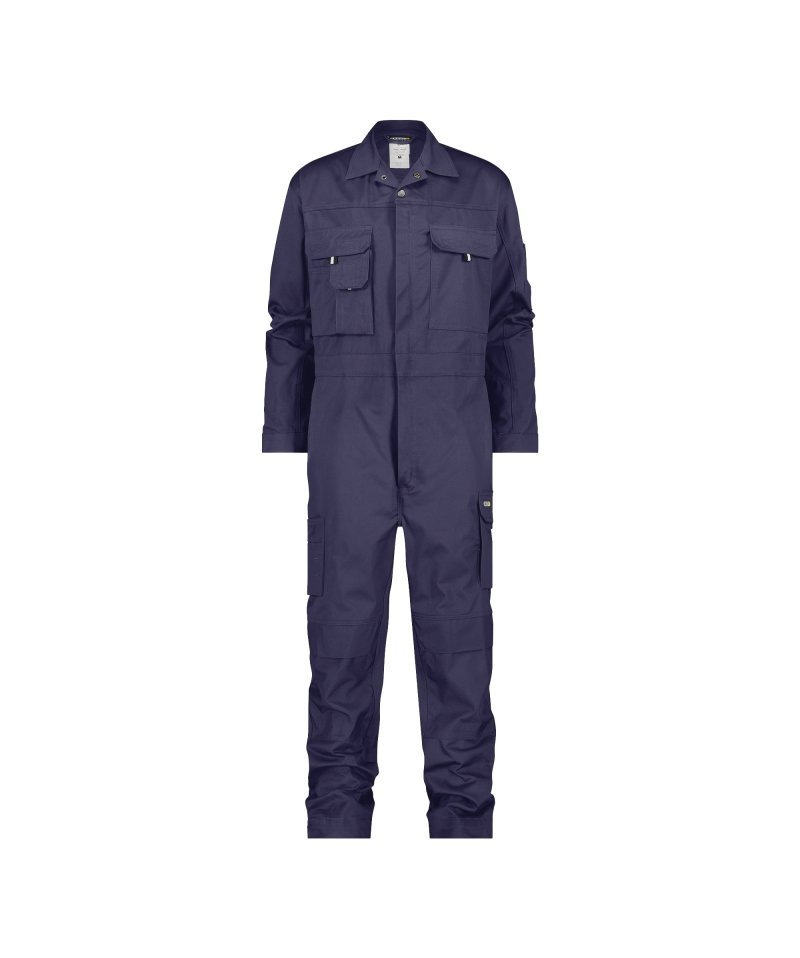 Nimes Katoen Overall met kniezakken Kleur_Afbeeldingen MARINEBLAUW